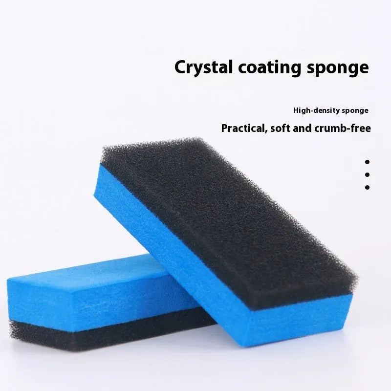 Car repair wax kit containing scratch removal A wax, brightening B wax, and frosted sponge mop
