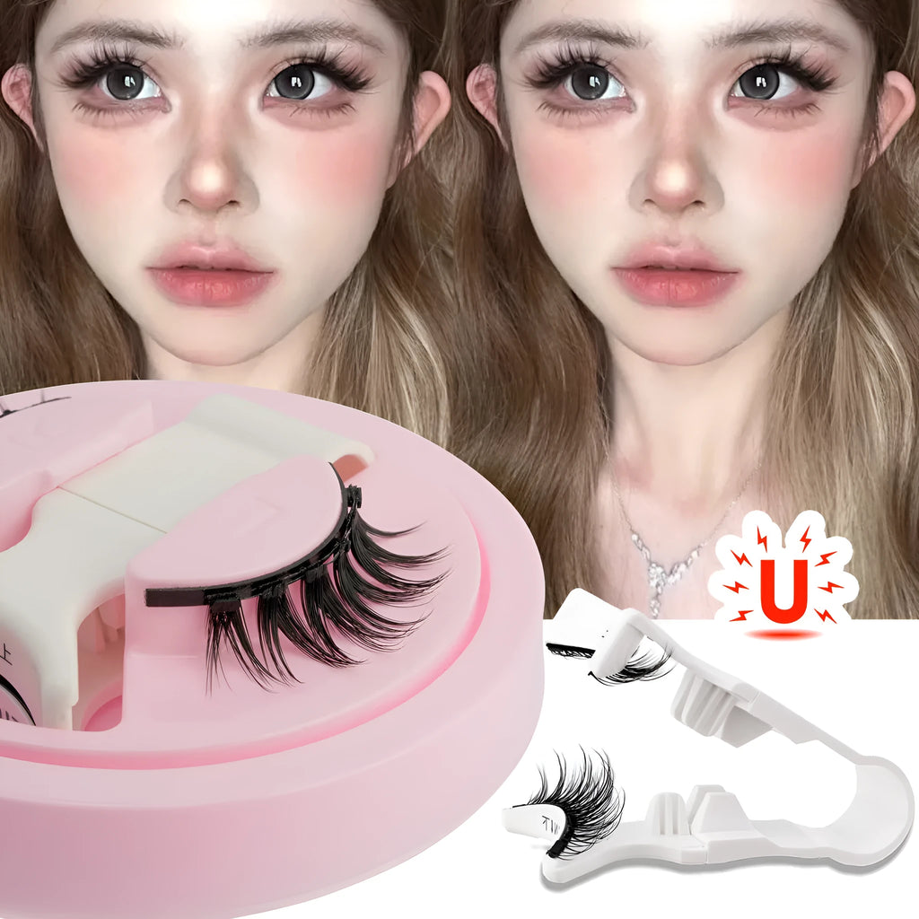 Reusable waterproof false eyelashes set with glue-free band in styles LZ03, LZ04, LZ05, LZ08, LZ14.