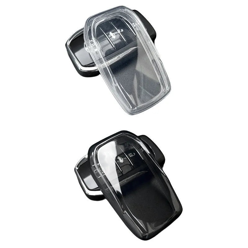 Transparent black silicone car key cover for Camry Asia Rongrong Hanlanda key fob protector
