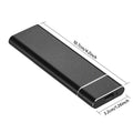 Portable external USB hard disk with a metal shell, shown in multiple colour options: black, blue, orange, red, and silver.