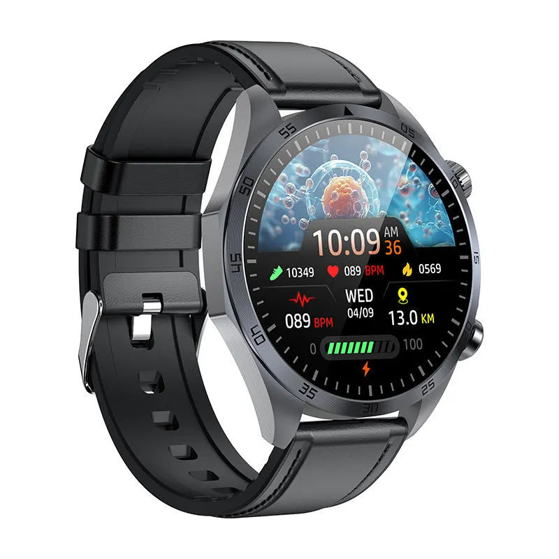 Smart watch with heart rate body temperature blood oxygen sleep monitor on TFT screen silicone wristband