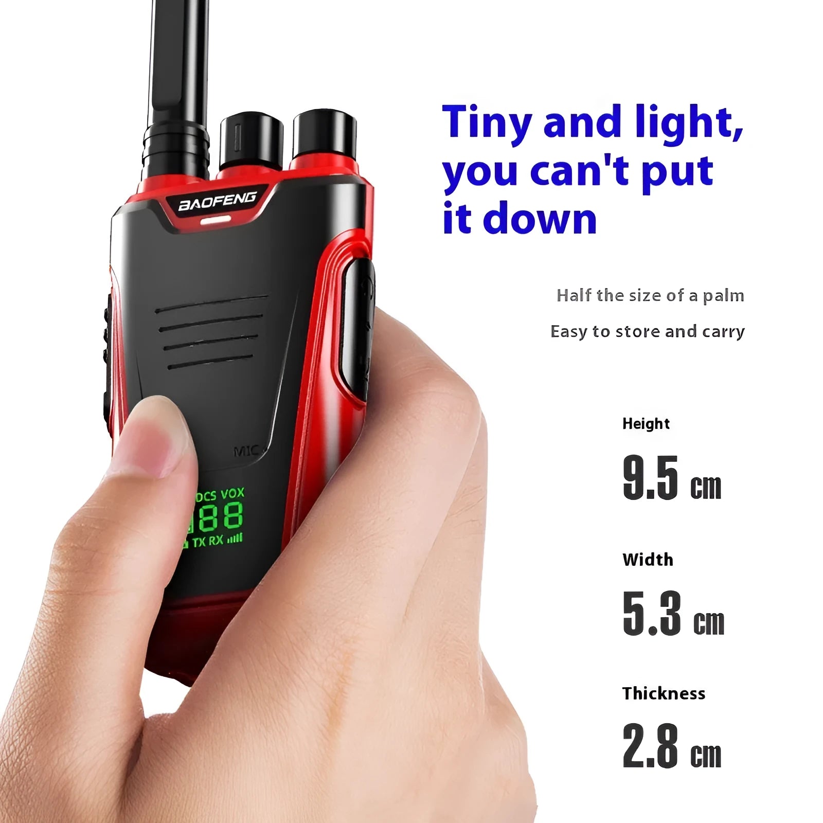 Red and yellow high-power 10W intercom with 6800mAh battery for hotel restaurant communication