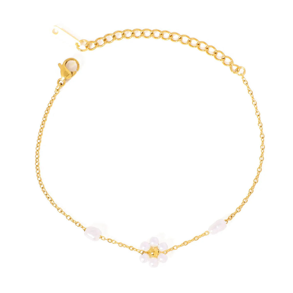 Peach Heart Tag Lobster Buckle Bracelet in stainless steel with 18K electroplating, heart and geometric charms, women's INS style