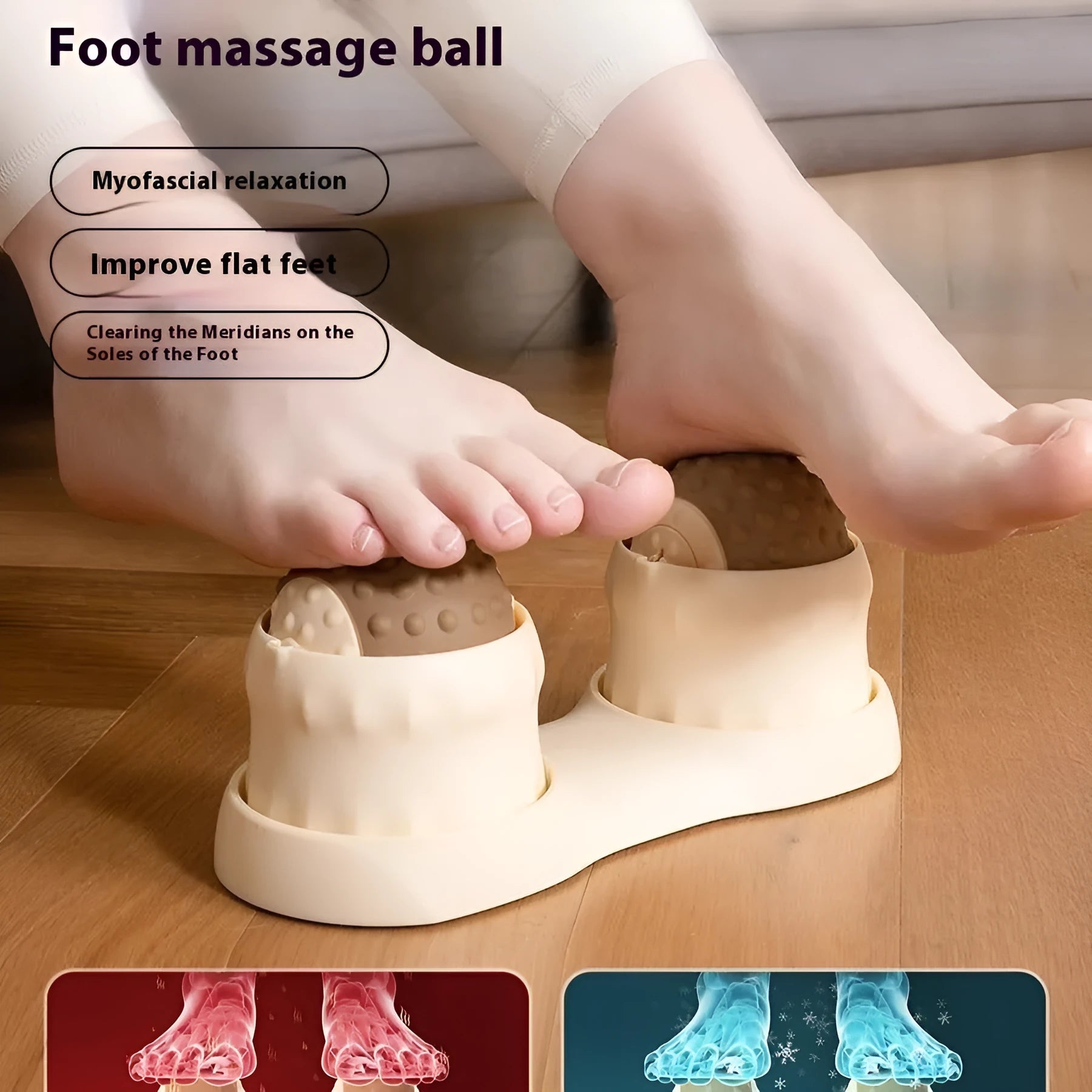 Caramel mocha massage ball set for hot and cold muscle therapy