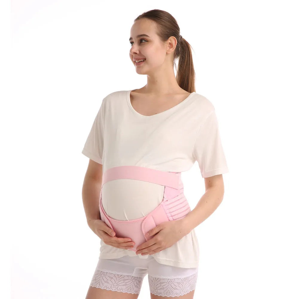 Adjustable pregnancy belly support belt with Velcro closure in elastic material