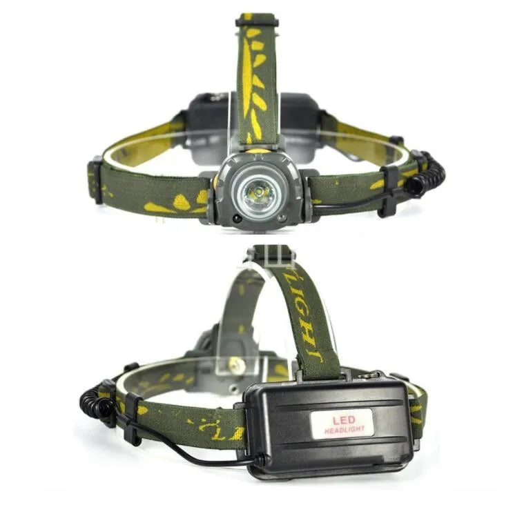 Aluminium alloy induction headlamp retractable fishing light for outdoor camping