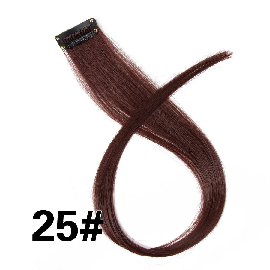 18 inch synthetic wig hair extension with natural wave, shown in multiple colour style options