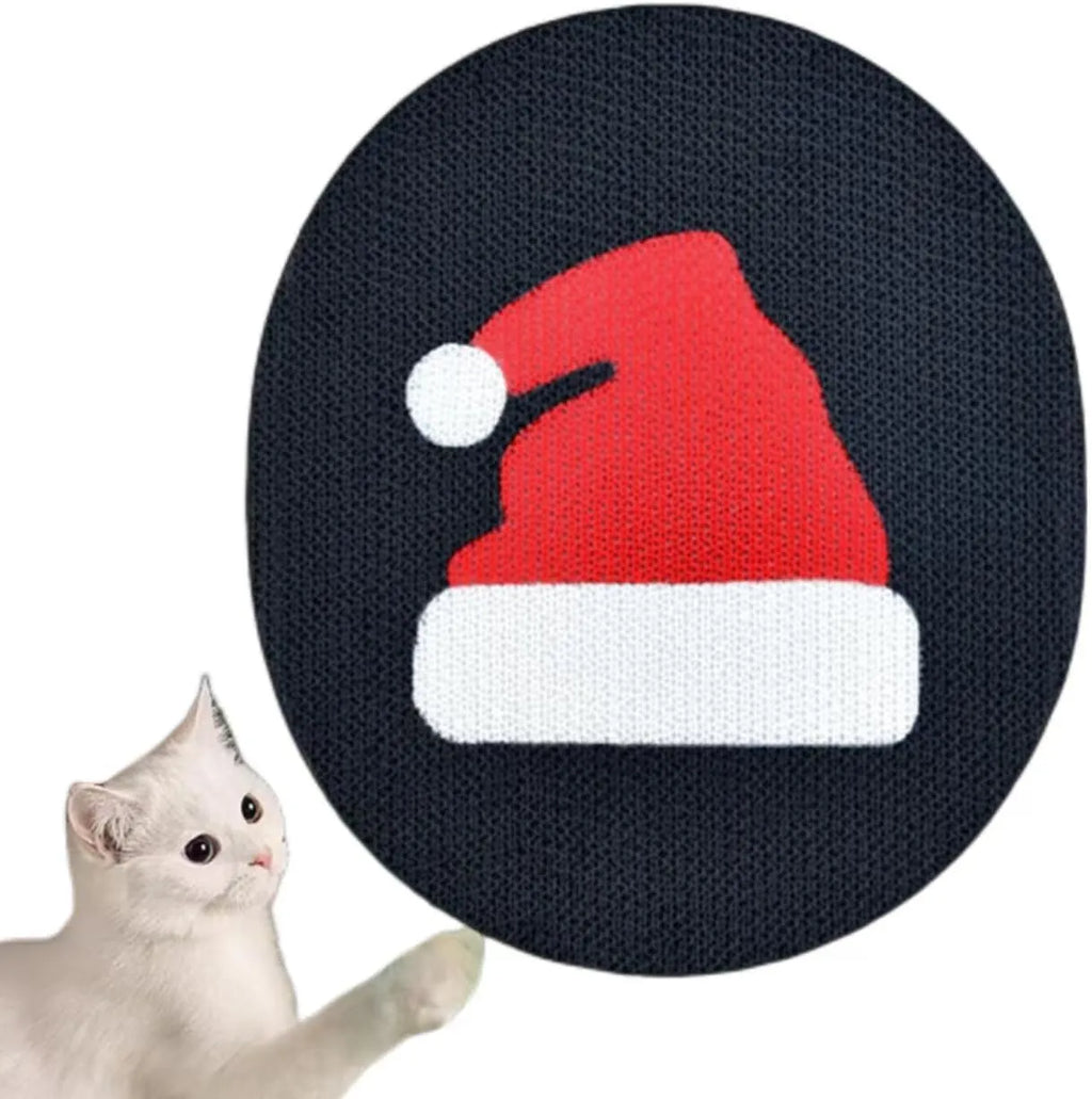 Vertical wall-mounted cat scratcher pad with corrugated cardboard surface measuring 35cm by 44cm