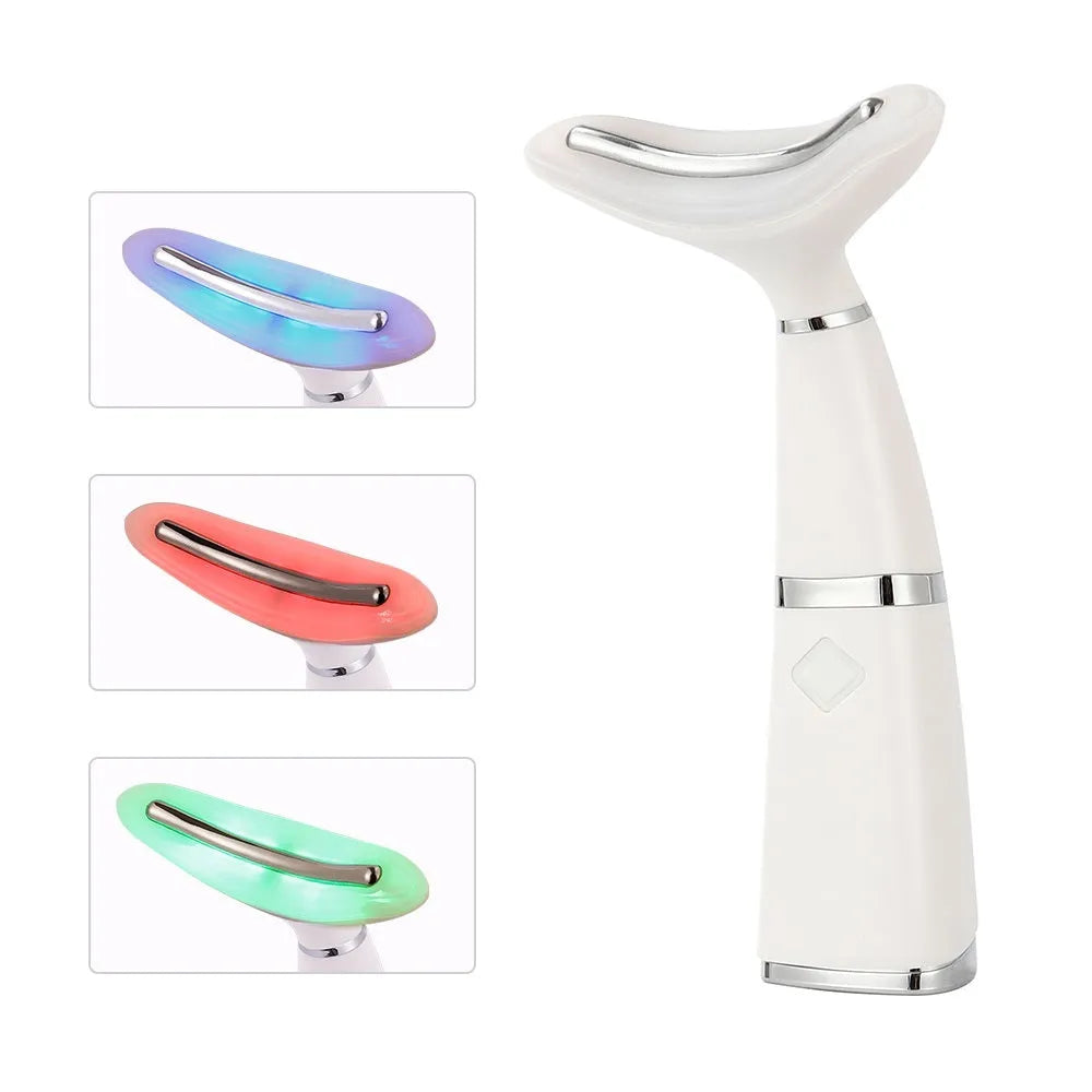 White double chin neck wrinkle remover device made from ABS plastic with microcurrent technology