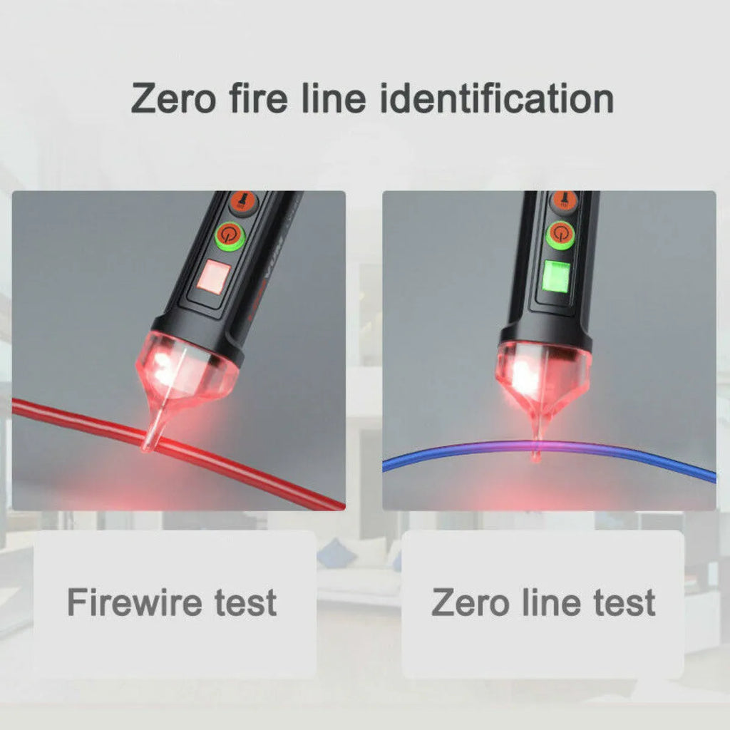 Intelligent multi-function line detection induction test pencil in black or AC 10 colour