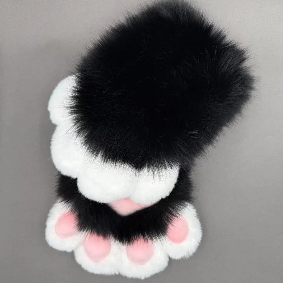 Colourful animal claw cosplay gloves in nylon material with free-size fit