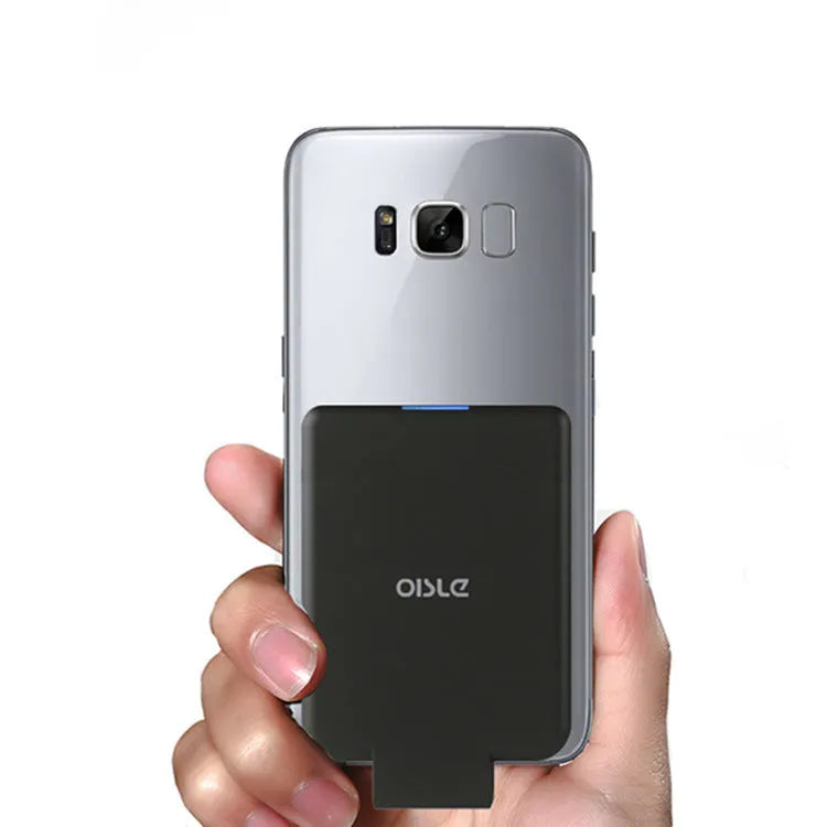 Slim 4500mAh back clip power bank in black, white, blue, pink, or red for iPhone Android Type-C charging