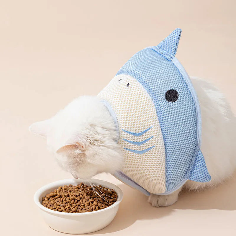 Black soft dog cone for surgery with gentle fabric edge
