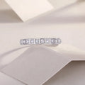 Moissanite wedding ring set on white background, S925 silver platinum plated, less than 0.1 carat stone