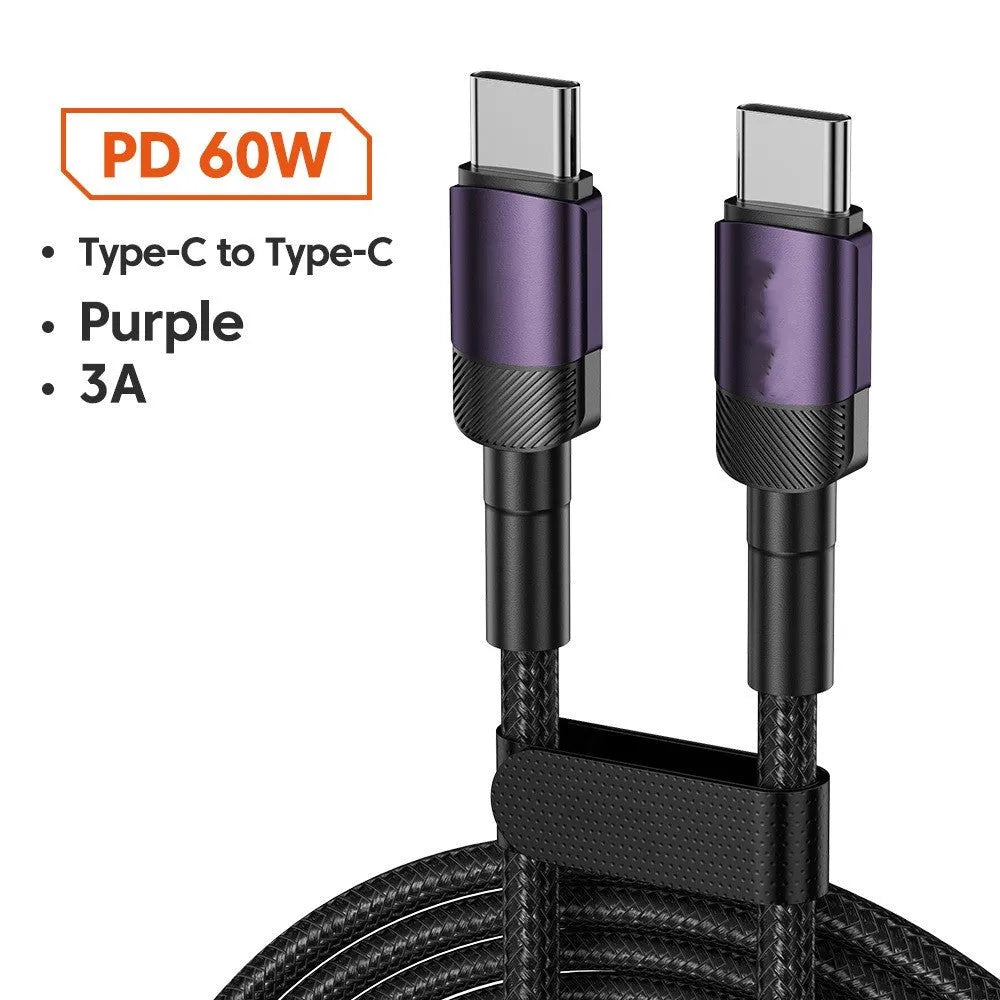 Toocki black woven USB C fast charging cable with aluminium alloy connector on a white background.
