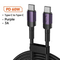 Toocki black woven USB C fast charging cable with aluminium alloy connector on a white background.