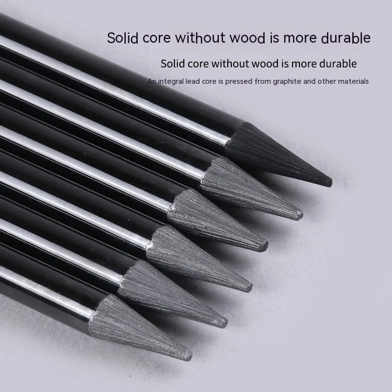 Graphite and carbonized pencil drawing set with wooden shells on suction card packaging