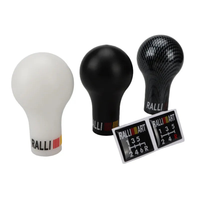 Five-gear manual shift knob for Mitsubishi cars in multiple colours including carbon fibre black