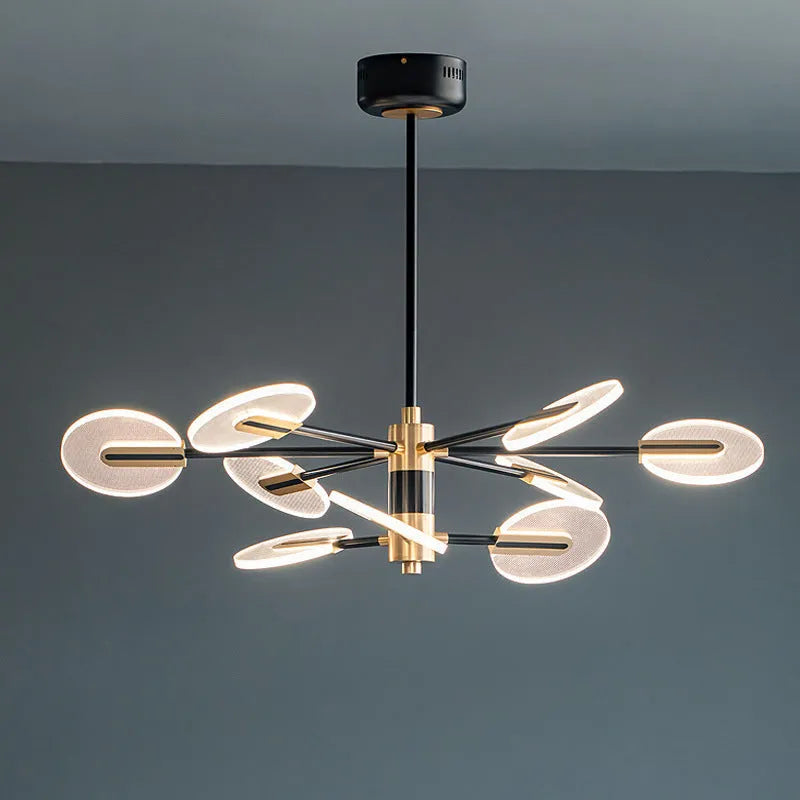 Nordic style iron and acrylic LED chandelier pendant lamp