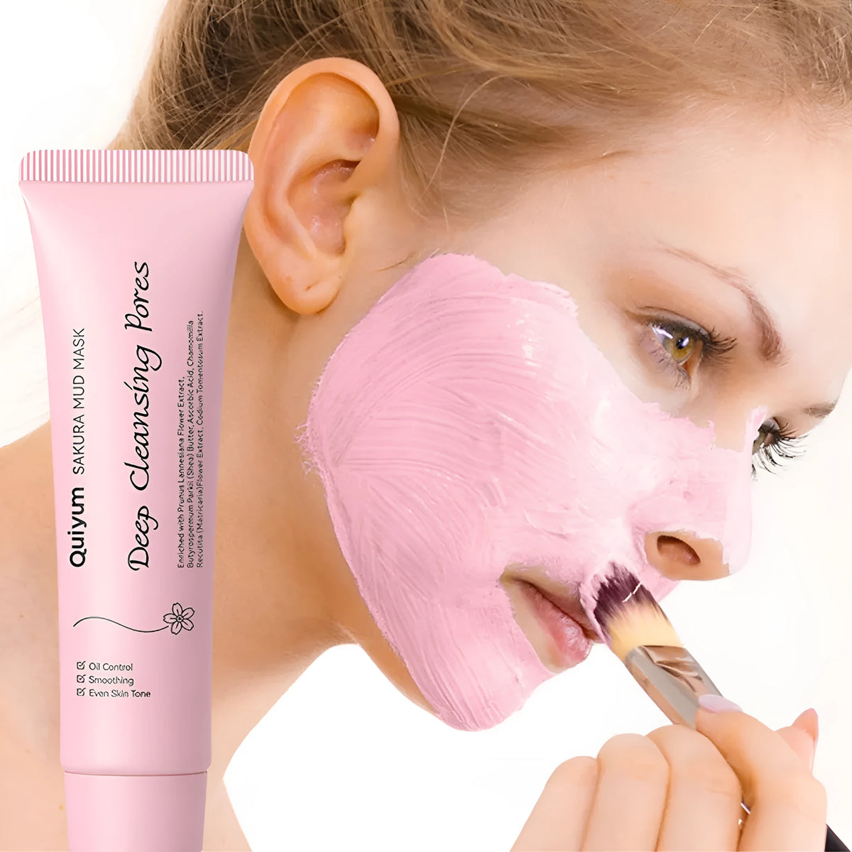 30g cherry blossom mud facial mask in single-piece packaging.