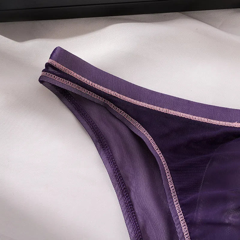 Men's seamless nylon triangle briefs in breathable stretch knit, available in 8 colours and 5 sizes M to XXXL