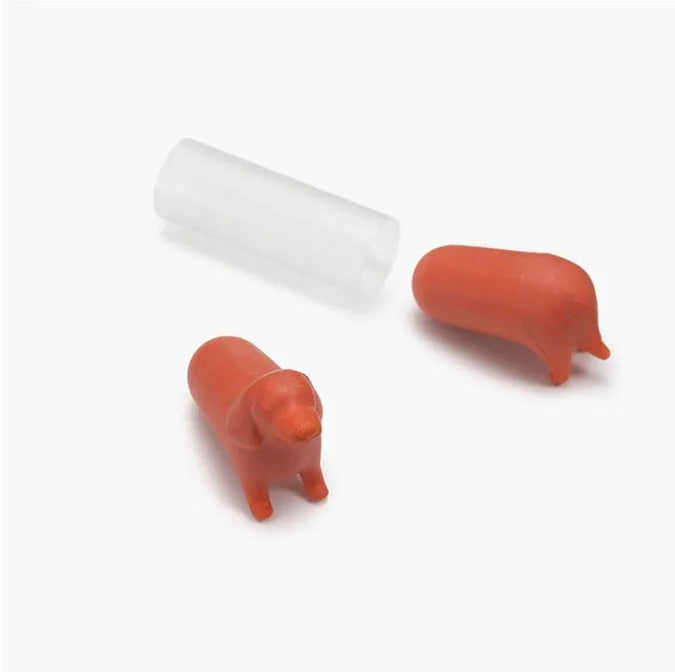 Mimi Pet cute dachshund silicone earplug for noise reduction in blue