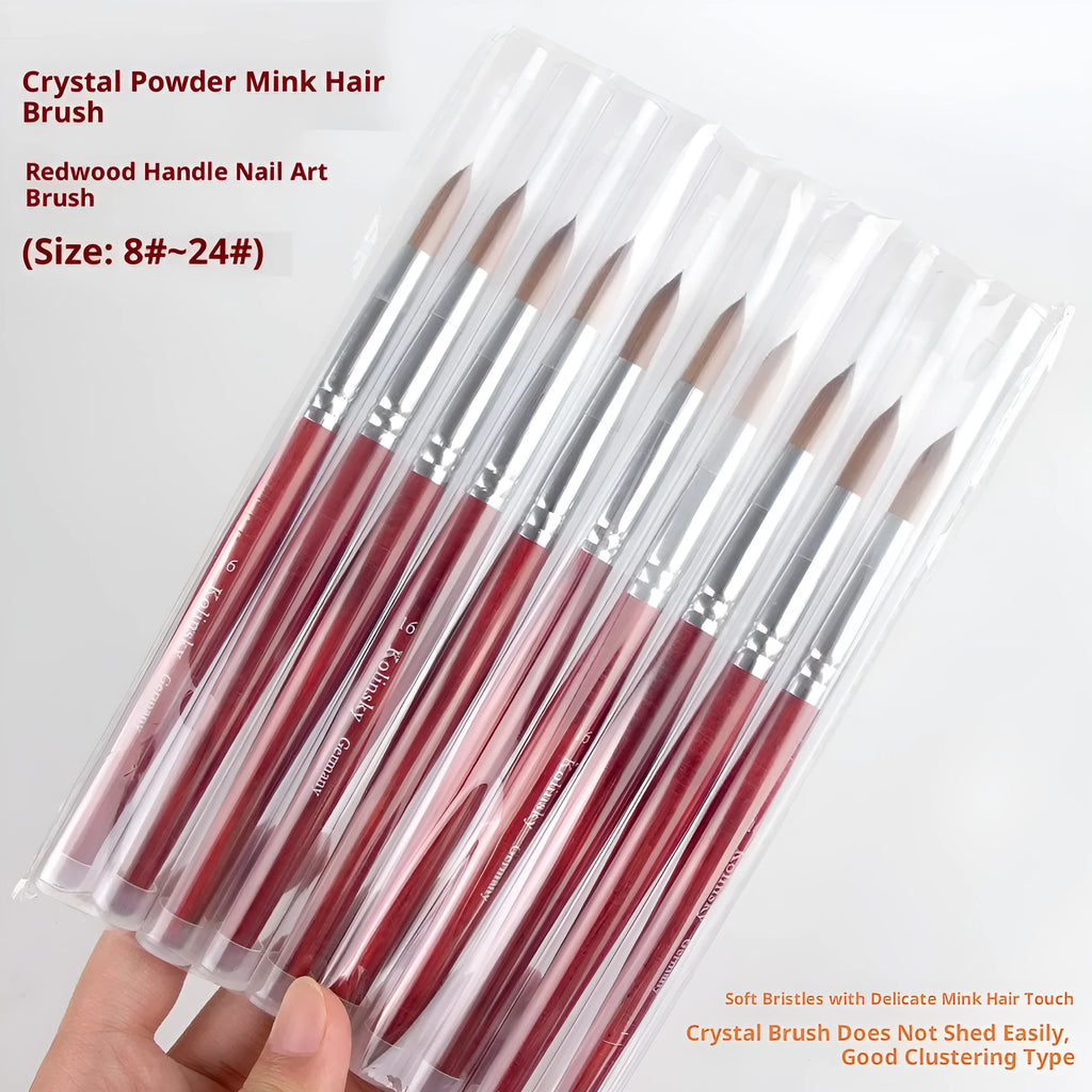Watercolor crystal Siberian mink nail polish pen with round head tip for nail art