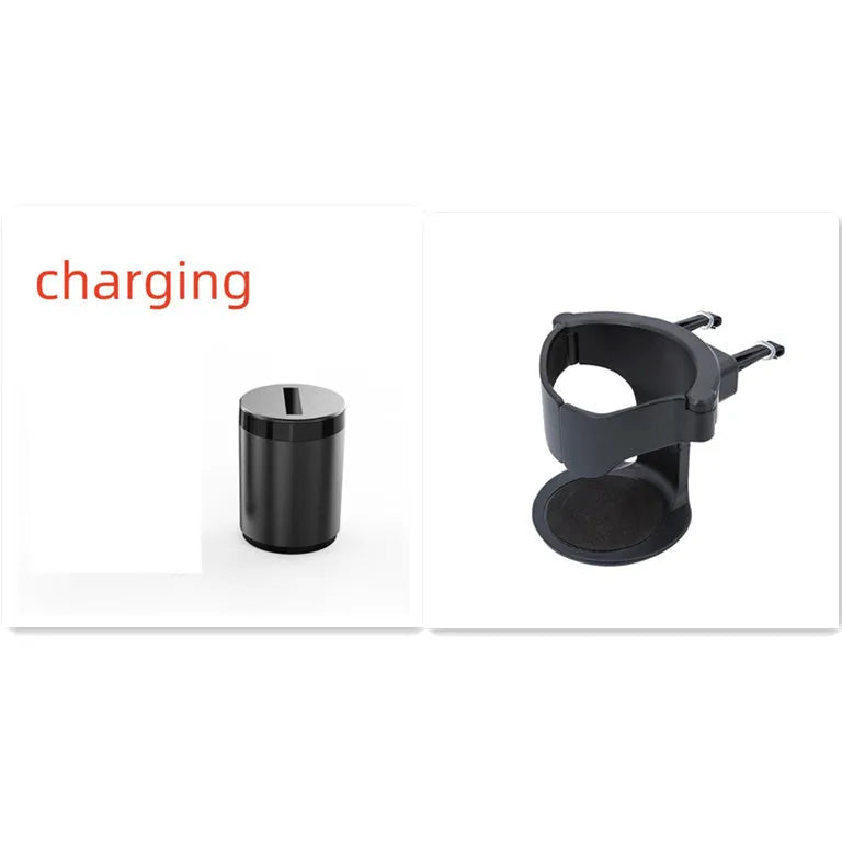 Silver aluminium alloy induction ashtray with automatic opening lid for car and home use