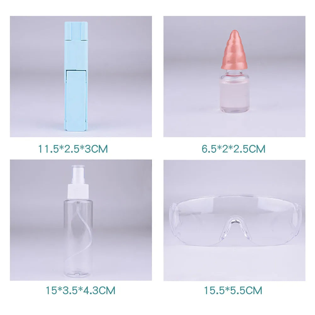 Portable anti-epidemic door disinfection tool set with safety glasses, spray bottle, and storage box