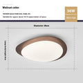 New Chinese style iron ceiling lamp with acrylic shade in walnut finish