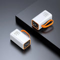 PD66W fast charge 20000mAh power bank in black and white colours showing compact size