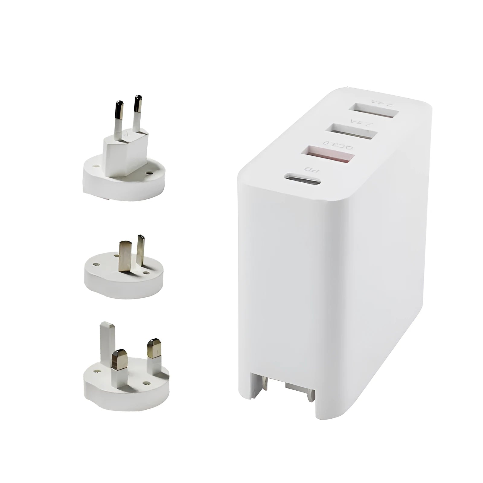 48W four port Type-C mobile phone charger with indicator light available in black or white