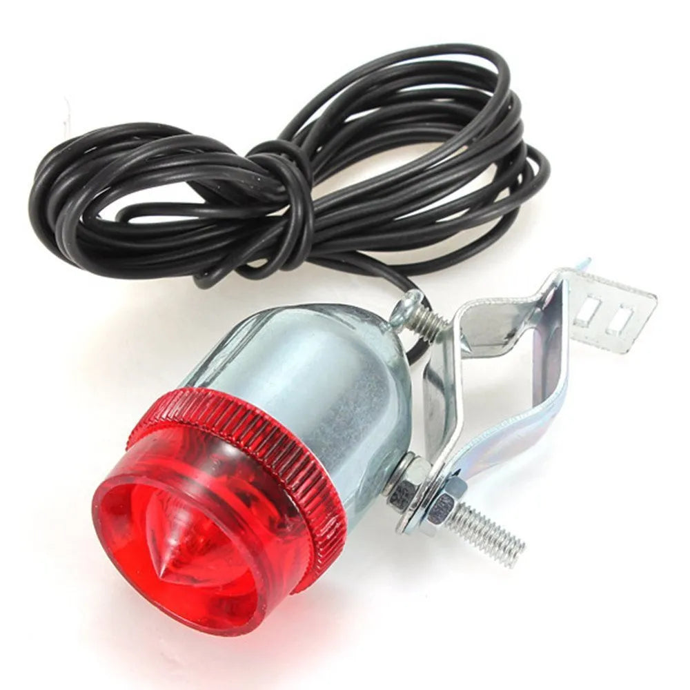 Silver bicycle generator light modification kit for friction-powered front and rear lighting