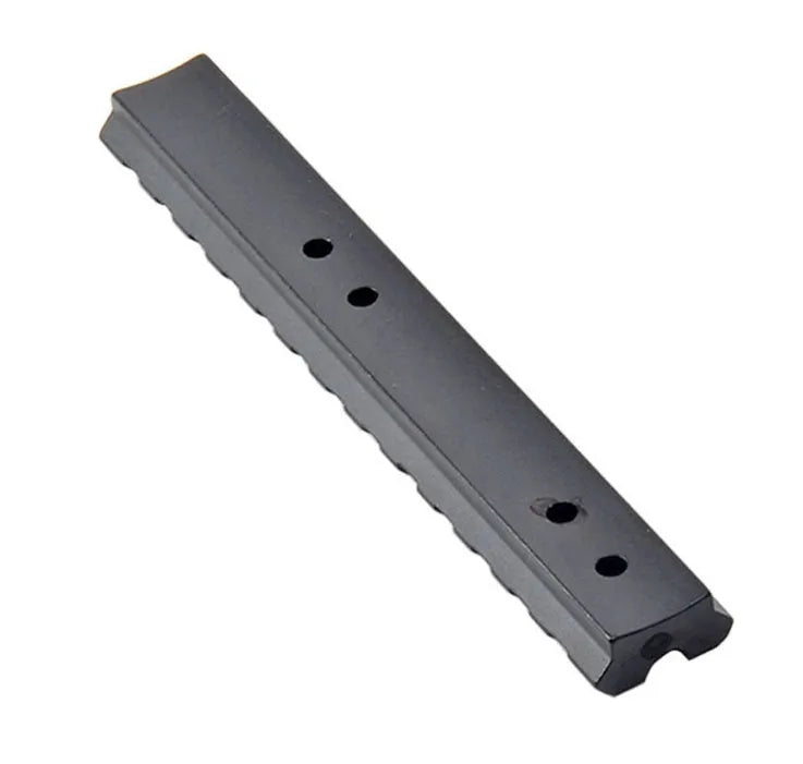 Black aluminium Picatinny rail scope mount for shotguns with screws and Allen key