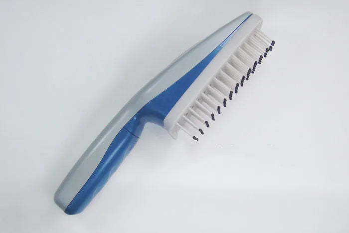 Negative ion pet comb with removable brush head for grooming and odour removal