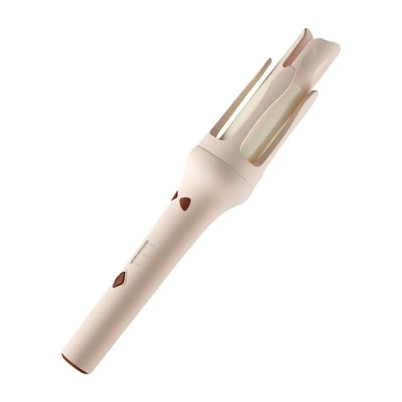 Automatic hair curler with 32mm ceramic-coated barrel in white colour variant with pink accents