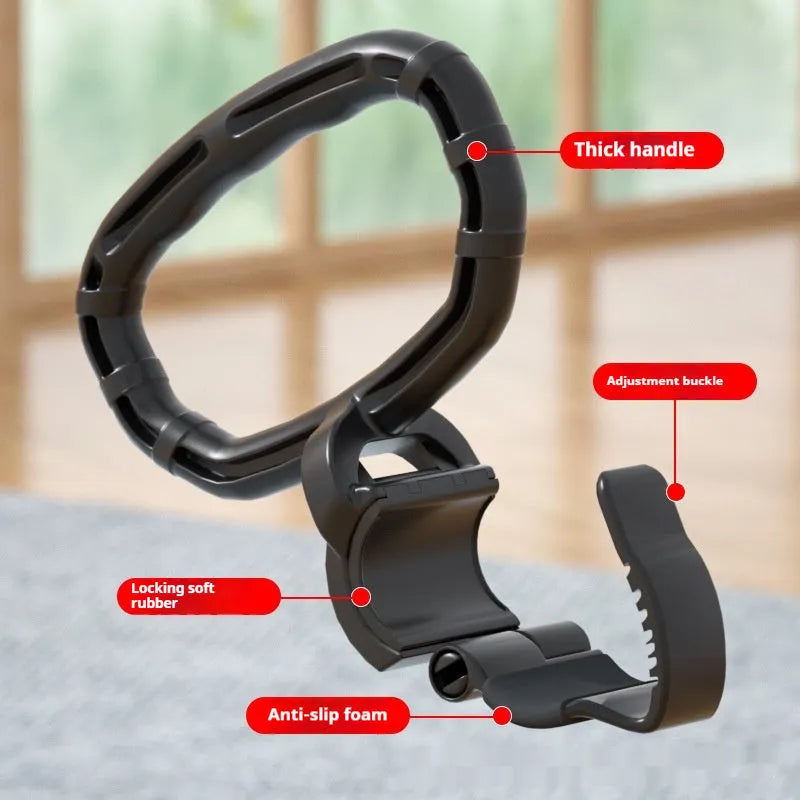 Adjustable weight fitness camp kettlebell handle in PP material, Black colour, size 21x19cm