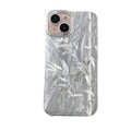 Acrylic feather yarn silver bamboo phone case for iPhone with shockproof protection in silver finish