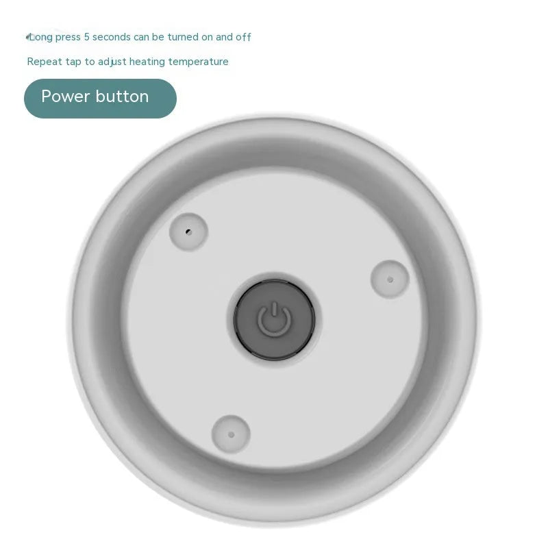 Automatic portable USB milk heater in white polypropylene with red accents