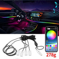 USB LED acrylic car ambience light with magic colour APP remote control and 12V plug-in for all car models