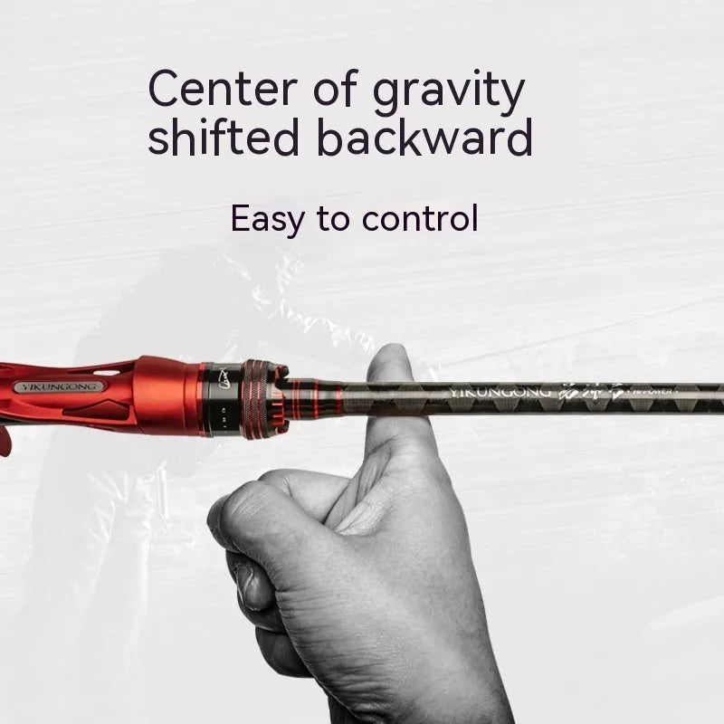 Carbon ultralight fishing rod shown in straight handle and pikestaff styles, lengths 2.1m and 2.4m