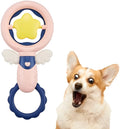 Set of four pink rubber dog chew toys for large breeds and aggressive chewers