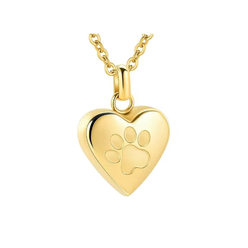 Simple titanium steel heart pendant necklace that opens, shown in multiple colour finishes.