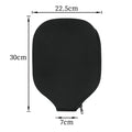 A black neoprene protective sleeve for a table tennis racket blade.