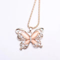Butterfly Spirit Necklace women alloy snake bone chain pendant gold colour with fall protection