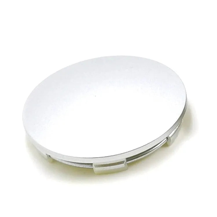 65mm diameter ABS plastic car hub centre cover in antique copper finish with aluminium label.