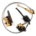 Off-road motorcycle front and rear brake pump set in gold for 110-150cc disc brake use