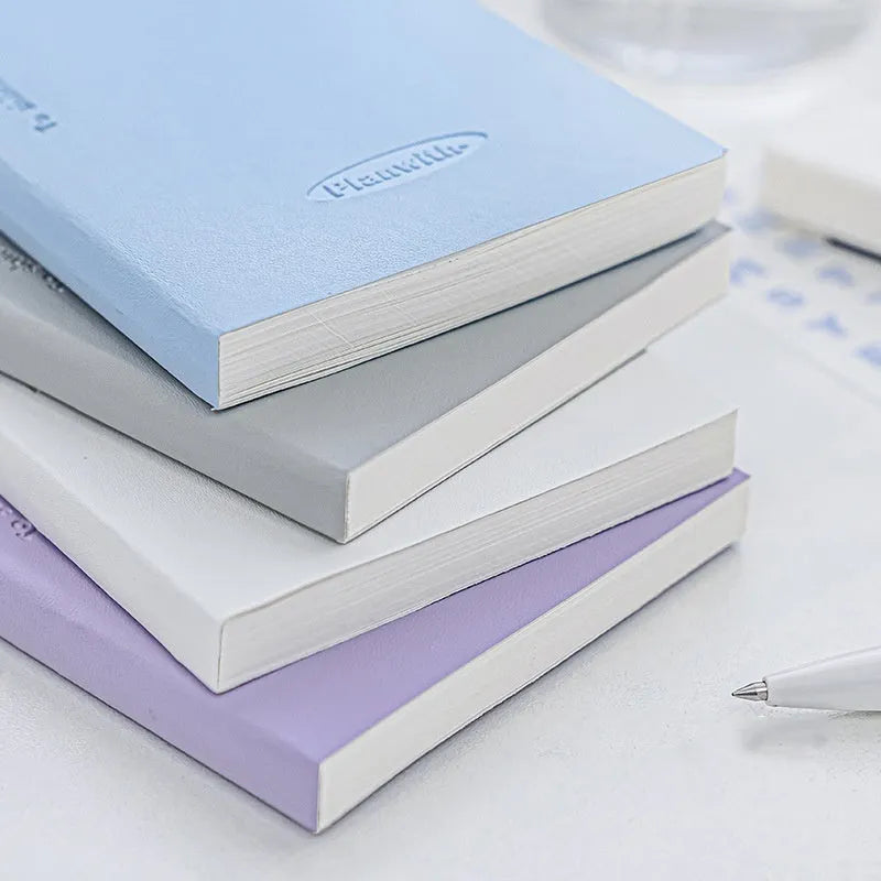 Embossed metre book notebook with 80 sheets of 100g white cow paper in five colour options