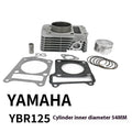 54mm stainless steel motorcycle cylinder set for YBR125 and XTZ125, 123cc single-cylinder replacement part