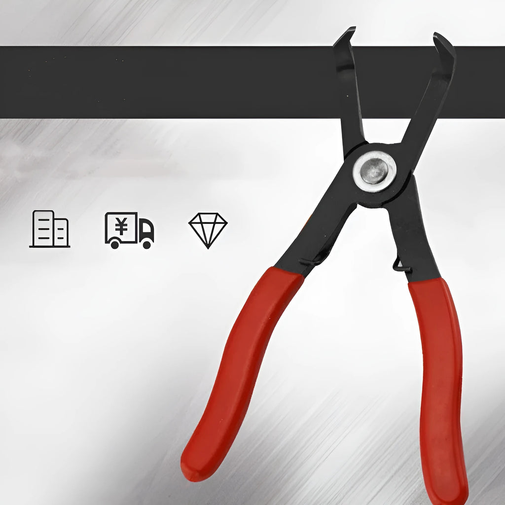 Red interior round nail removal pliers for door panel and wire buckle extraction